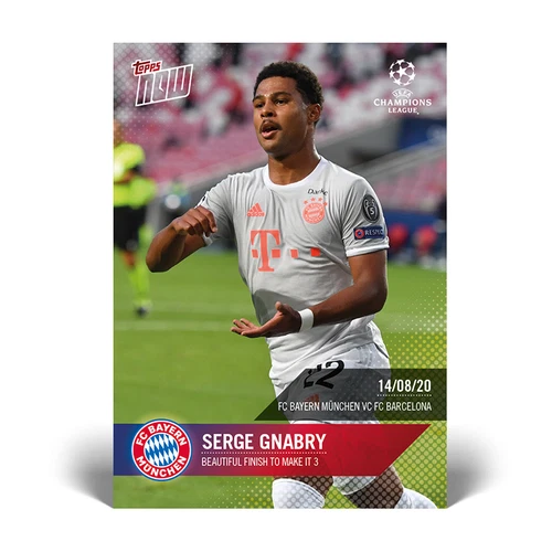 Serge Gnabry 2019 Topps NOW UCL 072