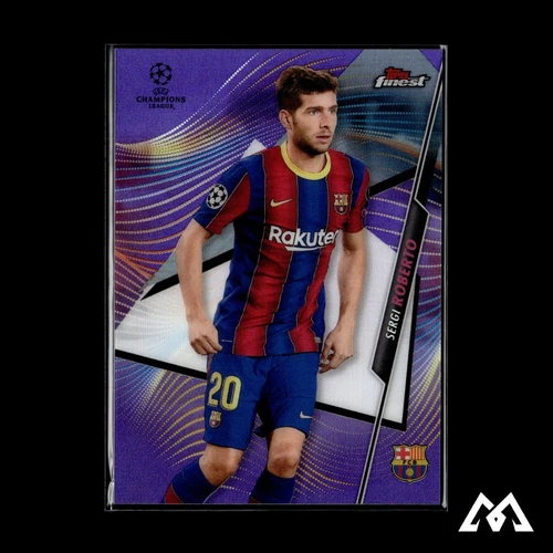 Sergi Roberto 2020 Topps Finest UEFA Champions League Purple /250