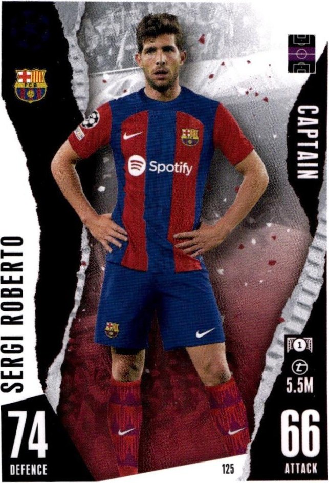 Sergi Roberto 2023 Topps Match Attax UEFA Club Competitions