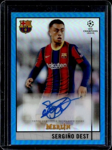 Sergino Dest 2020 Topps Merlin Chrome Blue /75