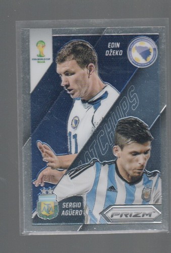 Sergio Aguero / Edin Dzeko 2014 Panini Prizm #12