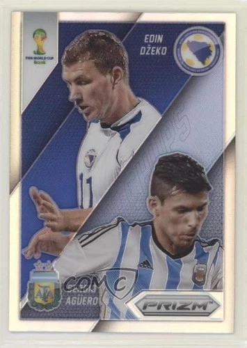Sergio Aguero / Edin Dzeko 2014 Panini Prizm World Cup Silver