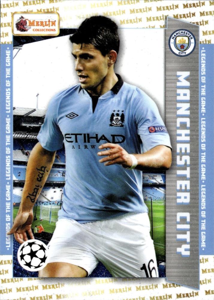 Sergio Aguero 2023 Topps Merlin Heritage UEFA Club Competitions