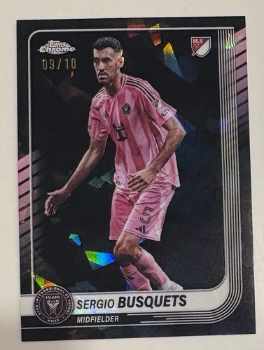 Sergio Busquets 2025 Topps Chrome Sapphire Black /10