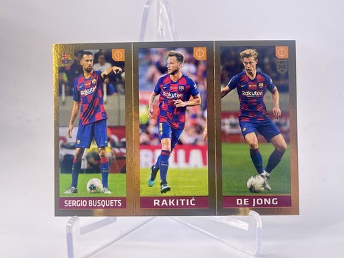 Sergio Busquets, Ivan Rakitic, Frenkie de Jong 2020 Panini FIFA 365 Gold