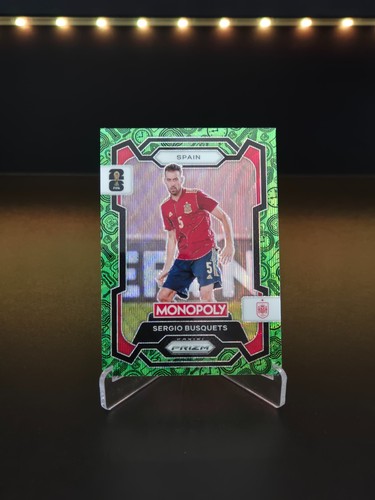Sergio Busquets 2026 Panini Monopoly Prizm FIFA World Cup Green Wave