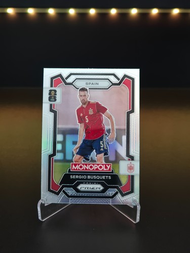 Sergio Busquets 2026 Panini Monopoly Prizm FIFA World Cup Soccer Silver Prizm