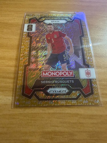 Sergio Busquets 2026 Panini Prizm FIFA World Cup Gold Shimmer /500