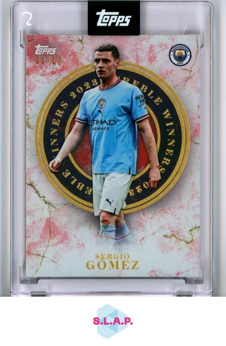 Sergio Gomez 2023 Topps Manchester City Treble Winners Parallel /10