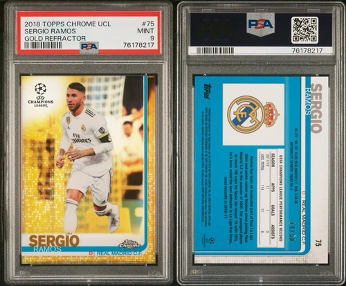 Sergio Ramos 2018 Topps Chrome Gold Refractor /50