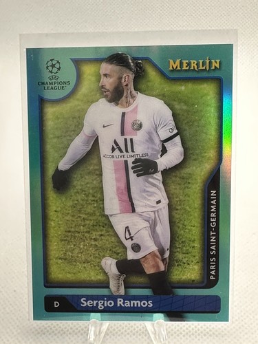 Sergio Ramos 2021 Topps Merlin Chrome Aqua Refractor /199