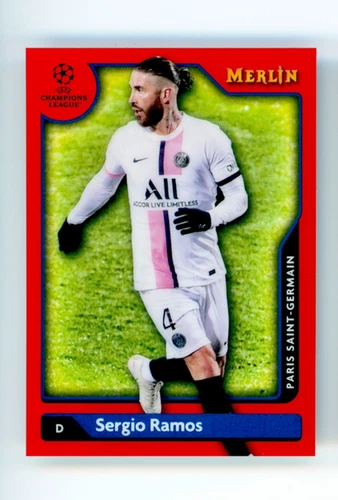 Sergio Ramos 2021 Topps Merlin Chrome Red Refractor /10