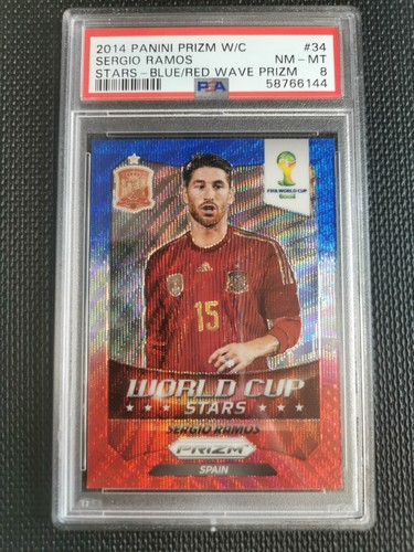 Sergio Ramos 2014 Panini Prizm Blue/Red Wave #34