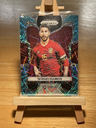 Sergio Ramos 2018 Panini Prizm World Cup Light Blue Lazer /125
