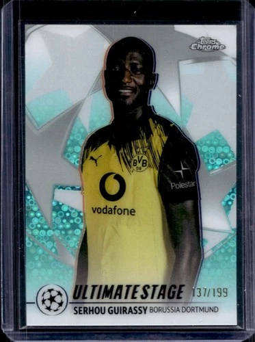 Serhou Guirassy 2025 Topps Chrome Aqua Refractor /199