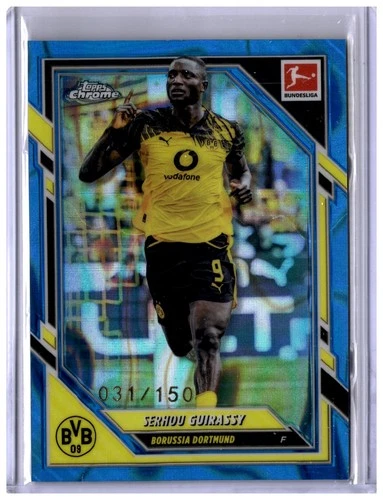Serhou Guirassy 2025 Topps Chrome Blue Lava /150