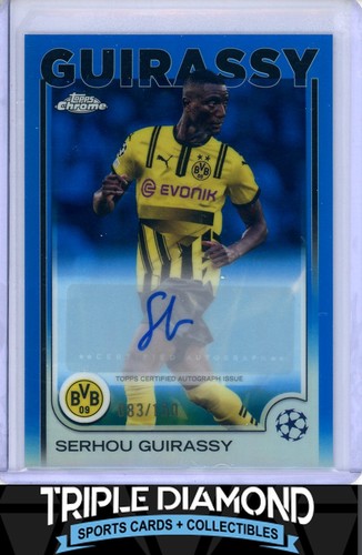 Serhou Guirassy 2024 Topps Chrome Blue Refractor /150