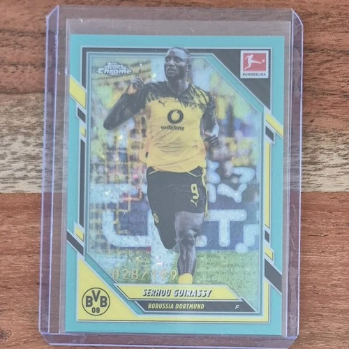 Serhou Guirassy 2025 Topps Chrome Bundesliga Aqua Mini Diamonds /199