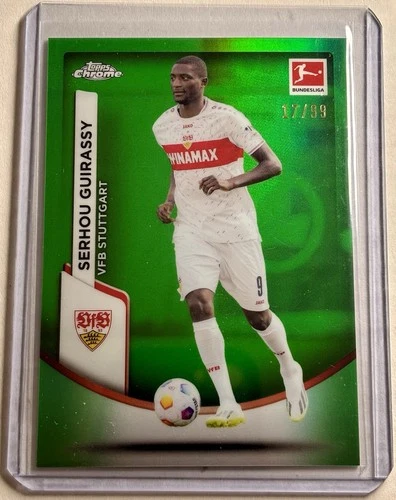 Serhou Guirassy 2023 Topps Chrome Bundesliga Green Refractor /99