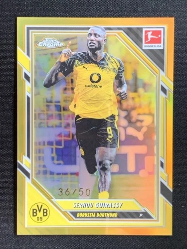 Serhou Guirassy 2025 Topps Chrome Gold Refractor /50