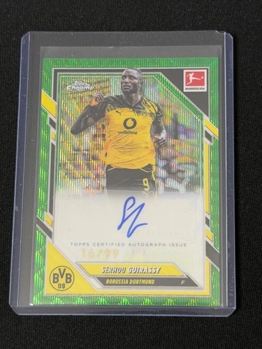 Serhou Guirassy 2025 Topps Chrome Green Refractor /99