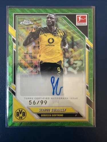 Serhou Guirassy 2025 Topps Chrome Green Wave /99