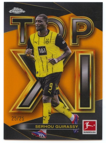 Serhou Guirassy 2024 Topps Chrome Orange Refractor /25