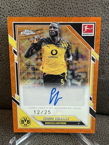 Serhou Guirassy 2026 Topps Chrome Orange Wave /25
