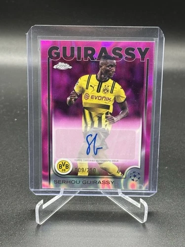 Serhou Guirassy 2024 Topps Chrome Pink Lava Refractor /250