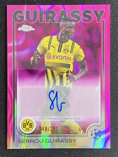 Serhou Guirassy 2024 Topps Chrome Pink Lava Refractor /250