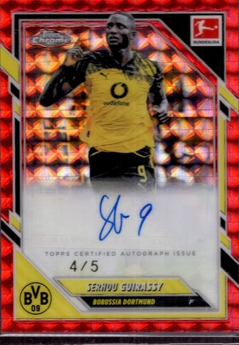 Serhou Guirassy 2025 Topps Chrome Red Geometric /5