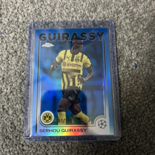 Serhou Guirassy 2024 Topps Chrome UCC Blue Foil /150