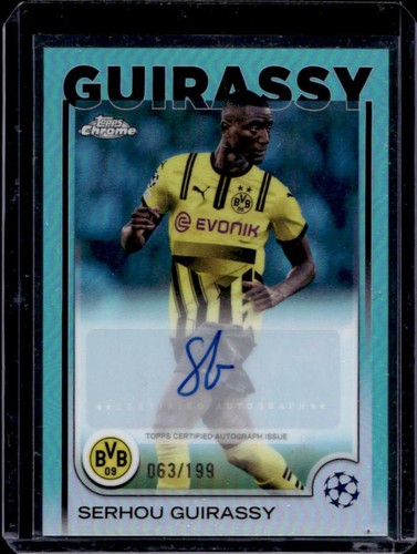 Serhou Guirassy 2024 Topps Chrome UEFA Aqua Refractor /199