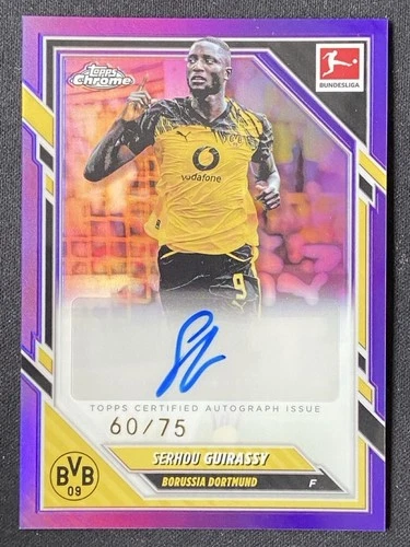 Serhou Guirassy 2025 Topps Chrome Viola Rifrattore /75