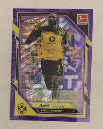 Serhou Guirassy 2025 Topps Chrome Wavefractor /75