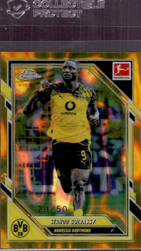 Serhou Guirassy 2025 Topps Cromo Bundesliga Gold Lava /50