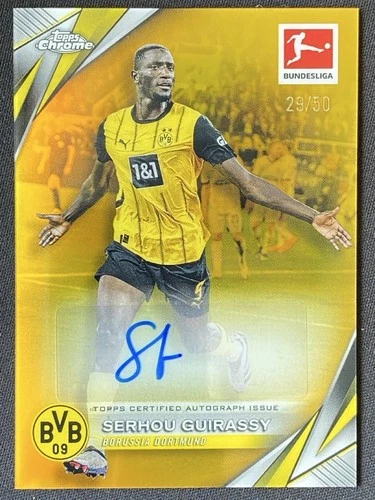 Serhou Guirassy 2024 Topps Cromo Bundesliga Gold Refractor /50