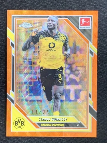 Serhou Guirassy 2025 Topps Cromo Bundesliga Naranja Onda /25
