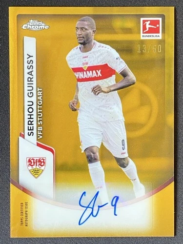Serhou Guirassy 2023 Topps Cromo Bundesliga Oro Refractor /50