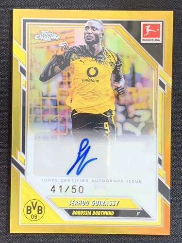 Serhou Guirassy 2026 Topps Cromo Bundesliga Oro Rifrattore /50
