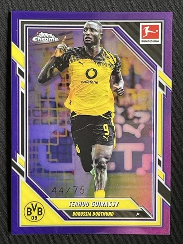 Serhou Guirassy 2026 Topps Cromo Bundesliga Purple Refractor /75