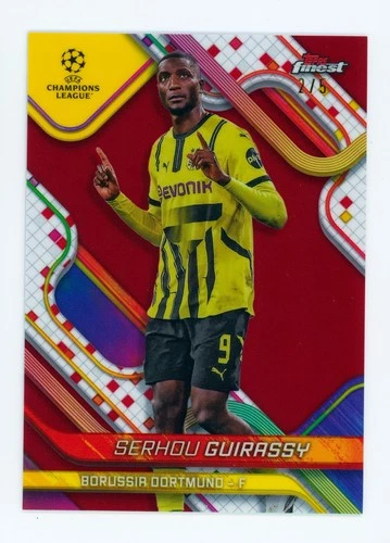 Serhou Guirassy 2024 Topps Finest Red Refractor /5