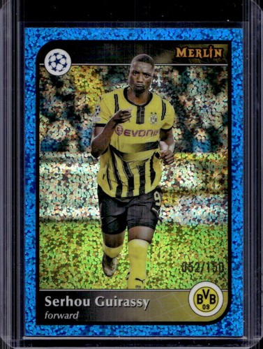 Serhou Guirassy 2024 Topps Merlin Chrome Blue Speckle Refractor /150