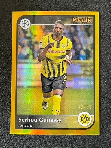 Serhou Guirassy 2024 Topps Merlin Chrome Gold Refractor 43/50