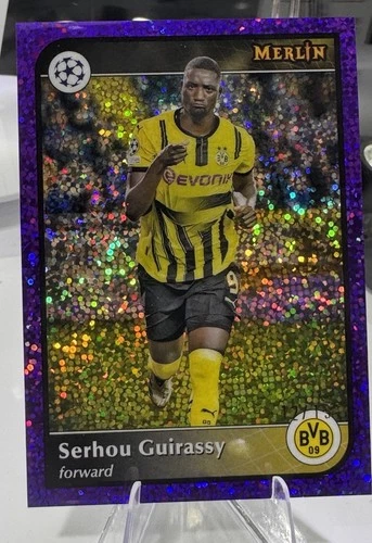 Serhou Guirassy 2024 Topps Merlin Chrome Purple Speckle /15