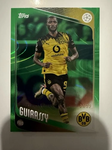 Serhou Guirassy 2025 Topps UCC Flagship Green Raindrops /99