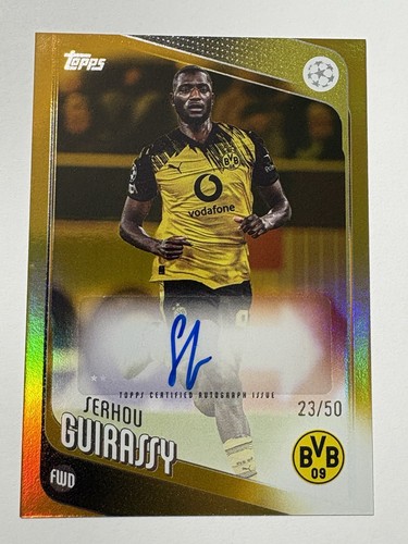 Serhou Guirassy 2025 Topps UEFA Club Competitions Gold Foil /50