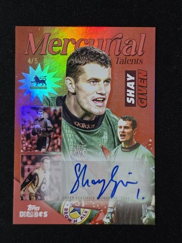 Shay Given 2025 Topps Decades Premier League Red /5