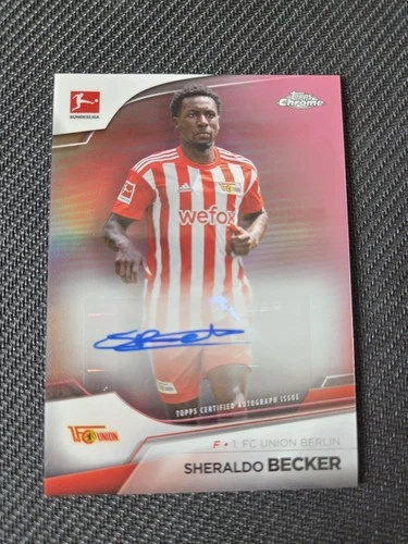 Sheraldo Becker 2022 Topps Chrome Bundesliga Pink /75