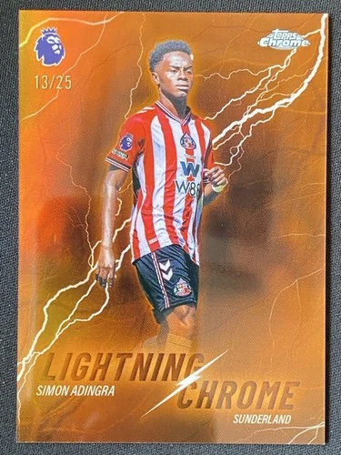 Simon Adingra 2025 Topps Chrome Lightning Chrome Orange /25